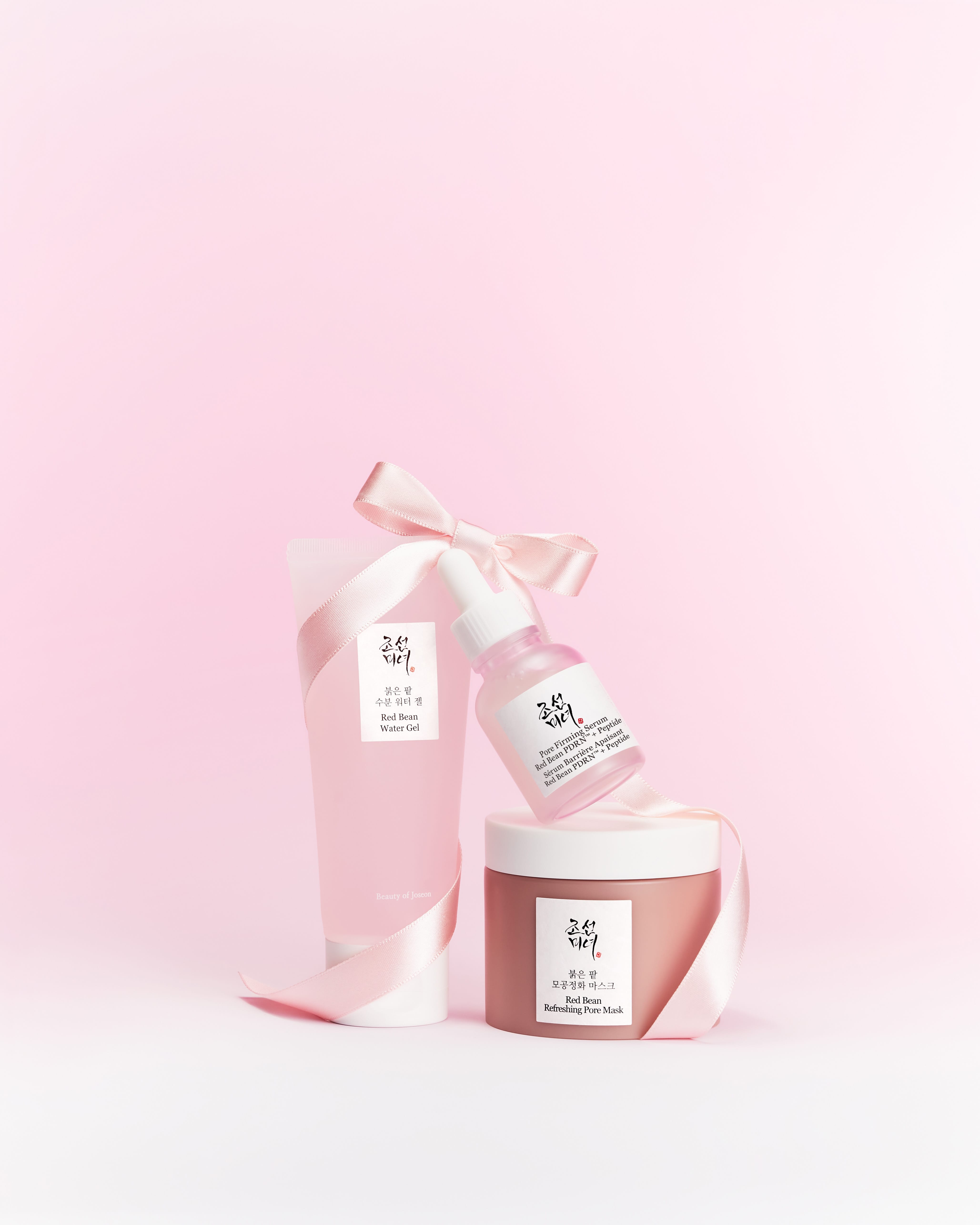 Red Bean Pore Care Trio Set - Pore Firming Serum, Red Bean Water Gel, Red Bean Refreshing Pore Mask